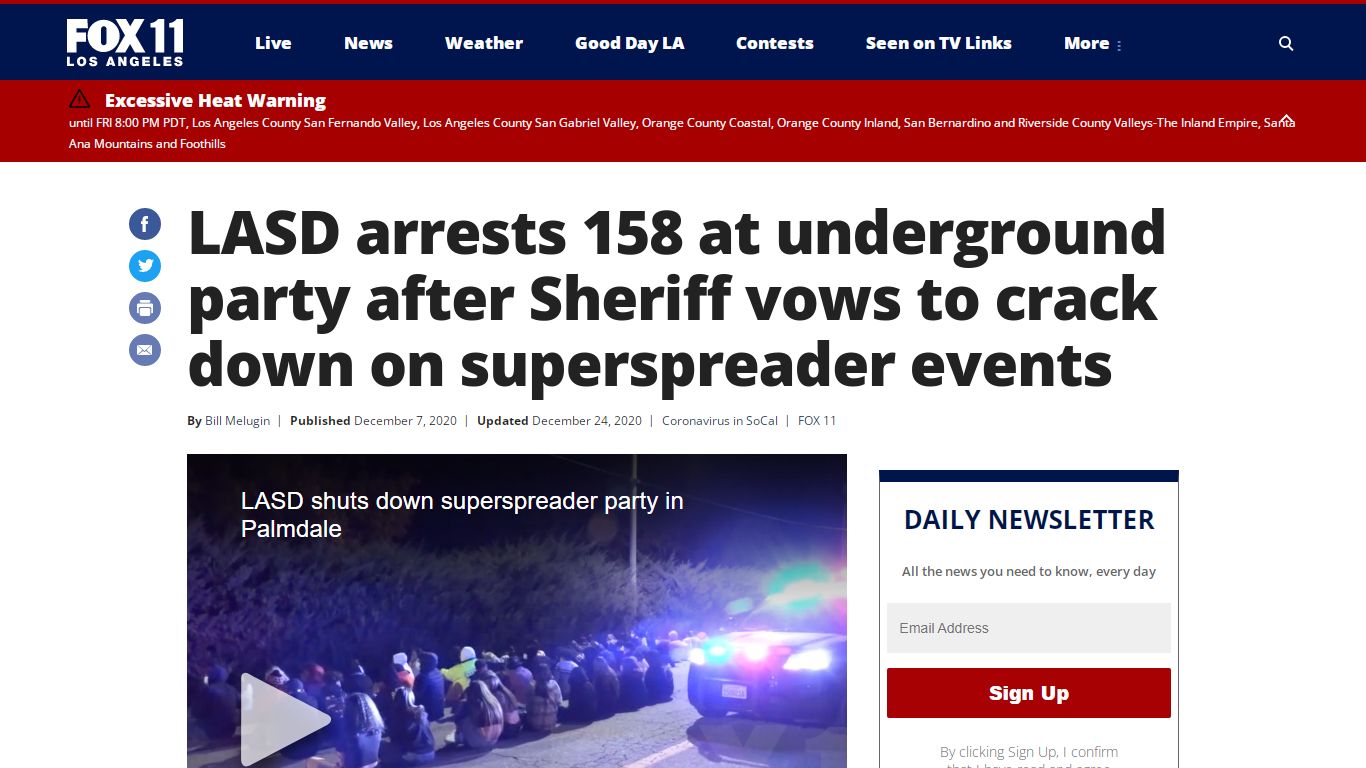 LASD arrests 158 at underground party after Sheriff vows to crack down ...